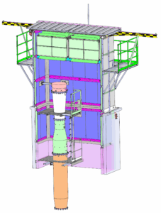 plan de coupe cheminée industrielle