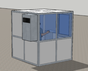 cabine anti bruit atelier côté gauche